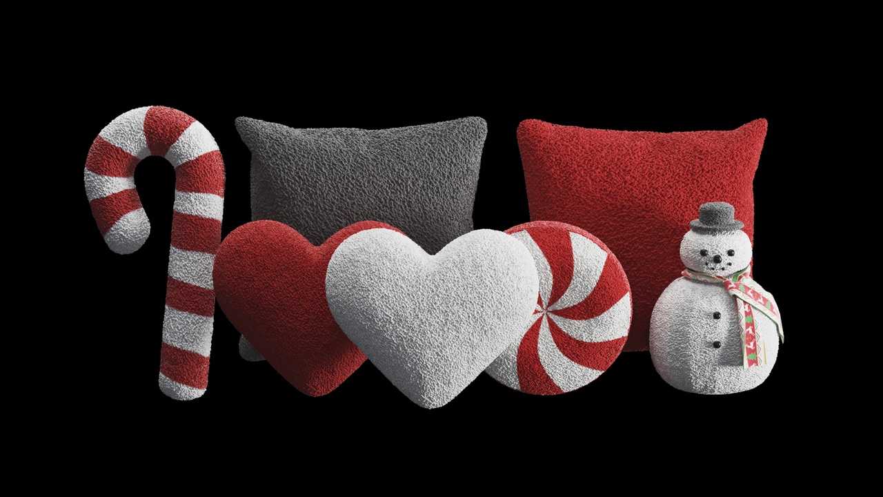 Media 1 for listing Faux fur christmas pillows