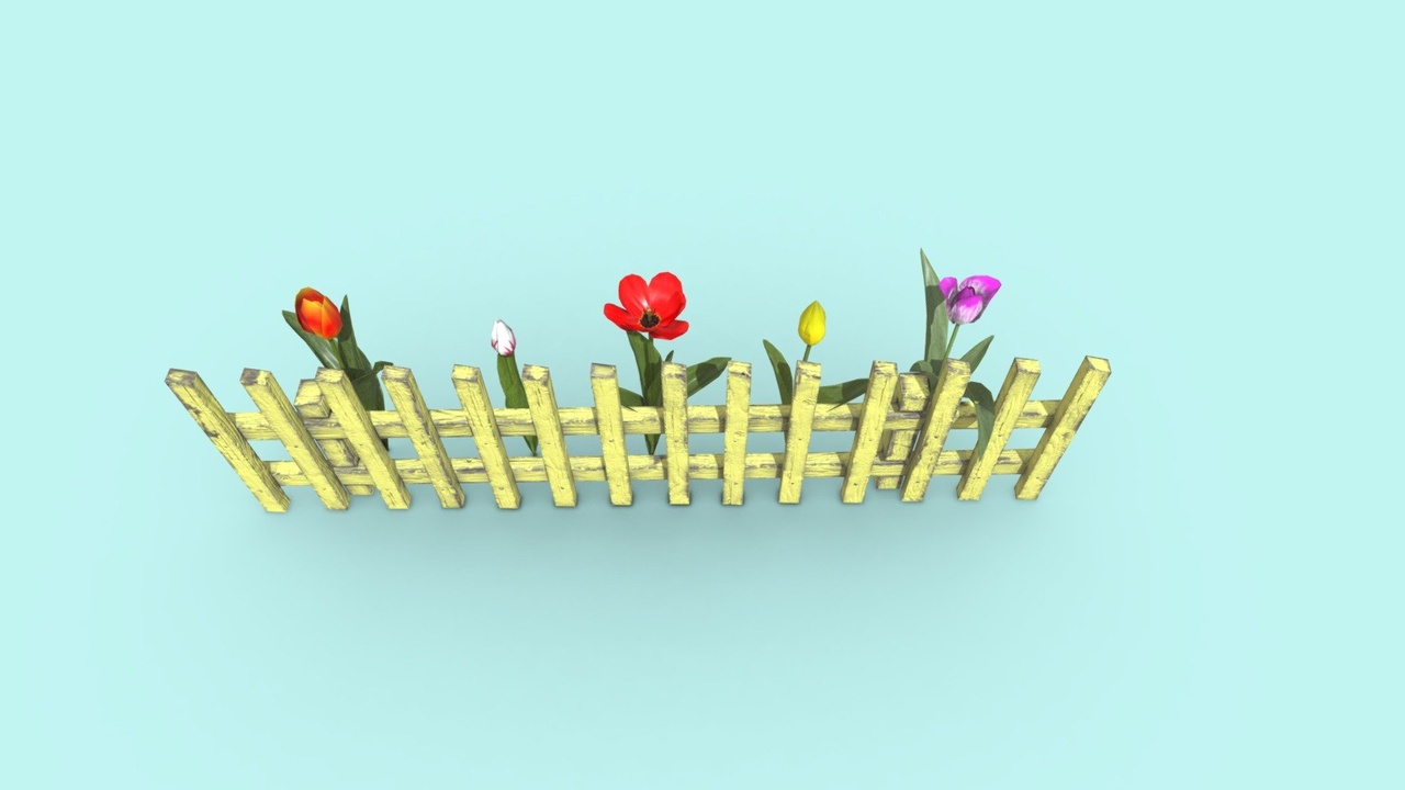 Media 1 for listing Tulips with Flower Fence