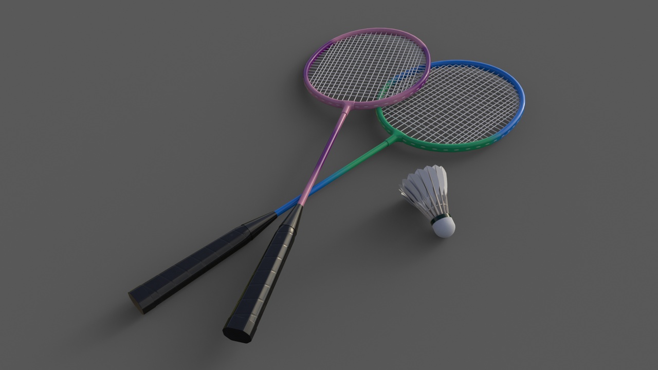 Media 1 for listing Badminton Racket and Shuttlecock PBR