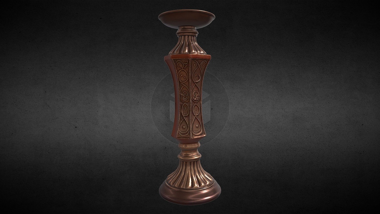 Media 1 for listing Ornate+candle+holder+3d+model