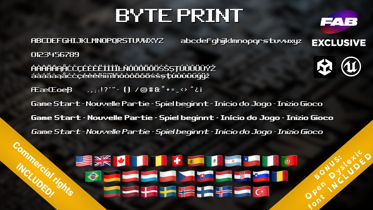 Media 1 for listing Game Font: Byteprint