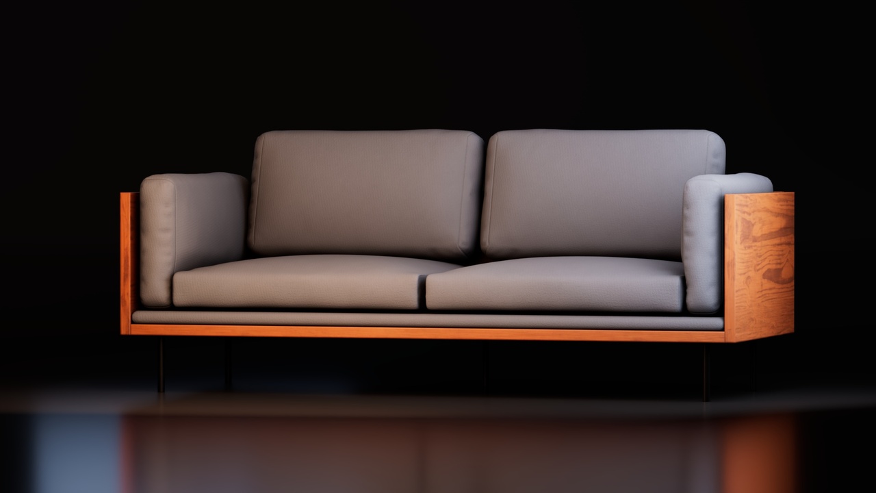 Media 1 for listing Modern Wooden Frame Sofa