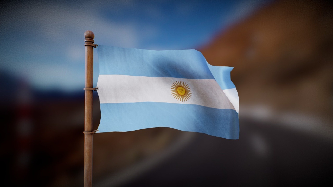 Media 1 for listing Flag of Argentina - Wind Animated Loop
