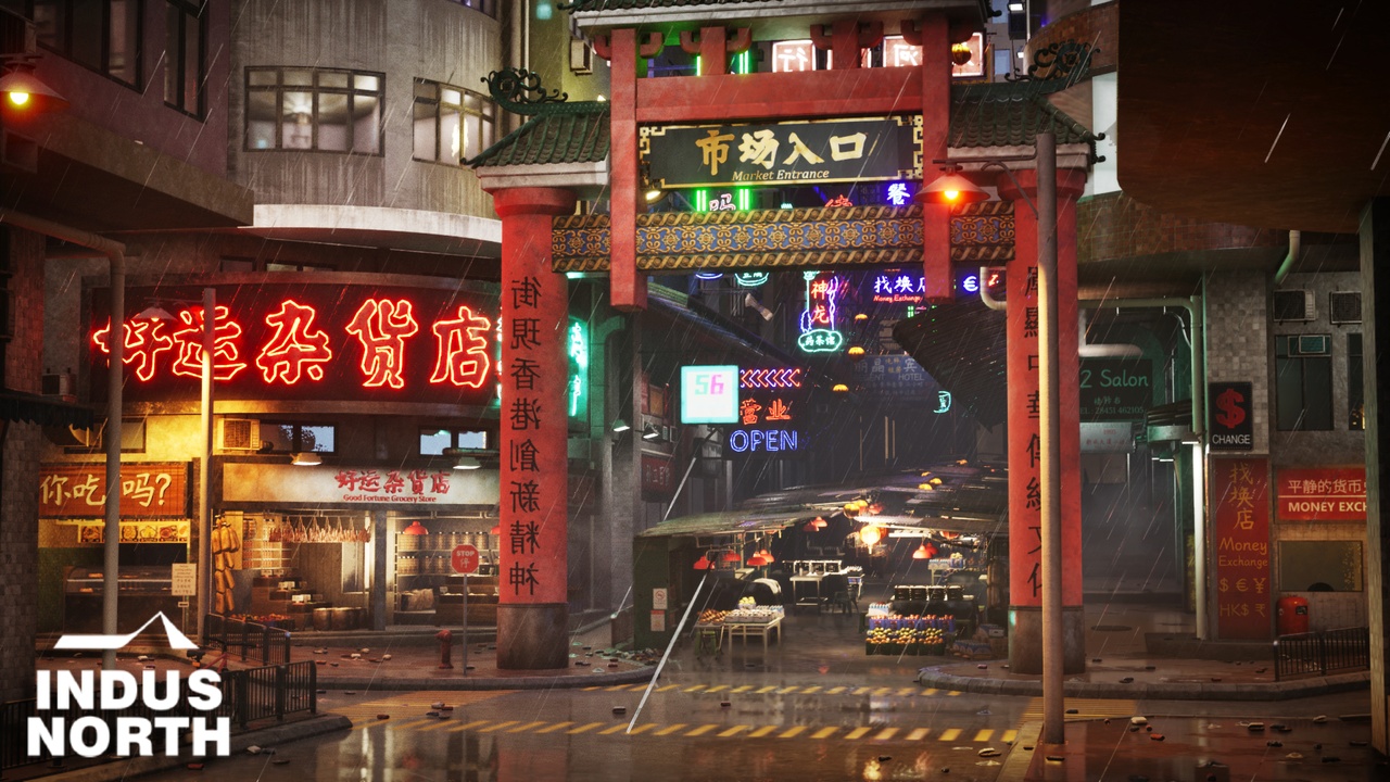 Media 1 for listing HONG KONG Urban Market Chaos - Modular ASIAN Megacity & Neon Noir Streets