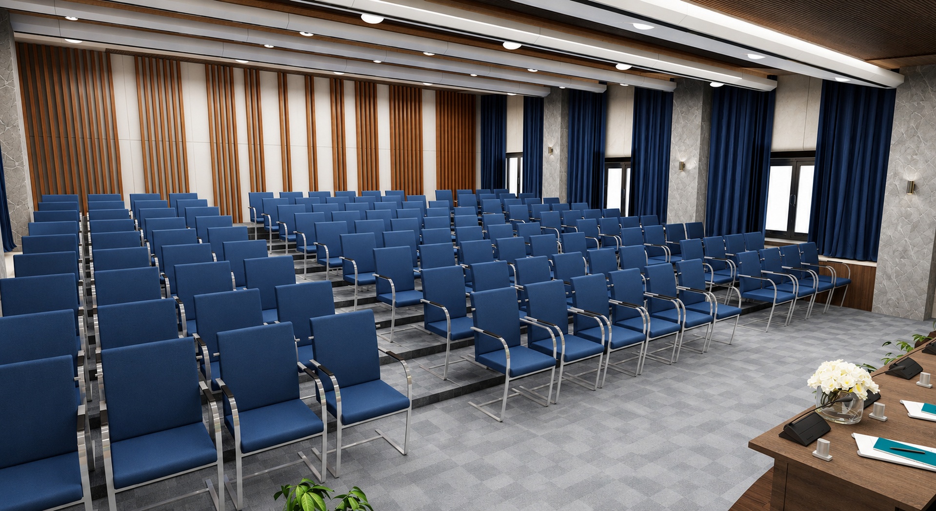 Media 1 for listing Modern Conference Hall Interior – Realistic Auditorium Environment