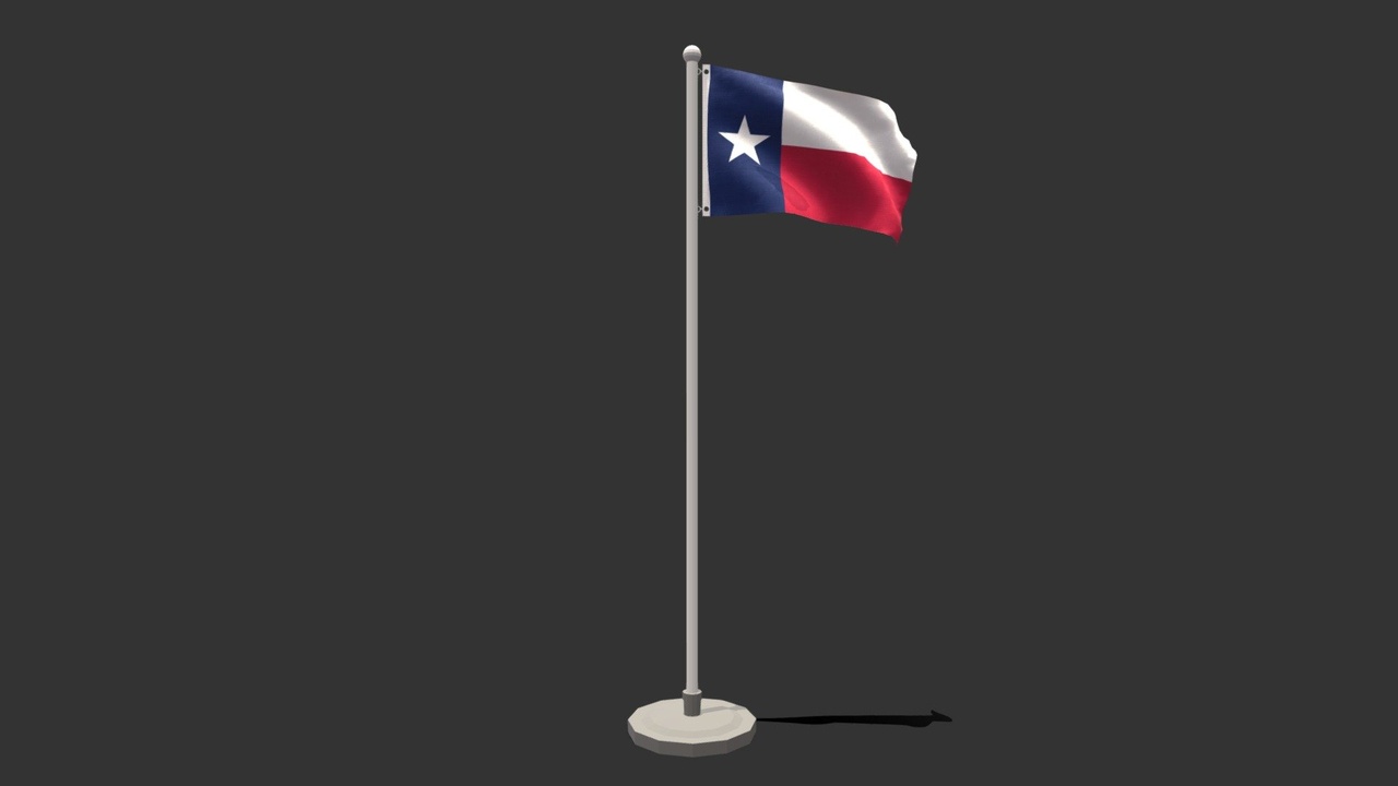 Media 1 for listing Low Poly Seamless Animated Texas State Flag