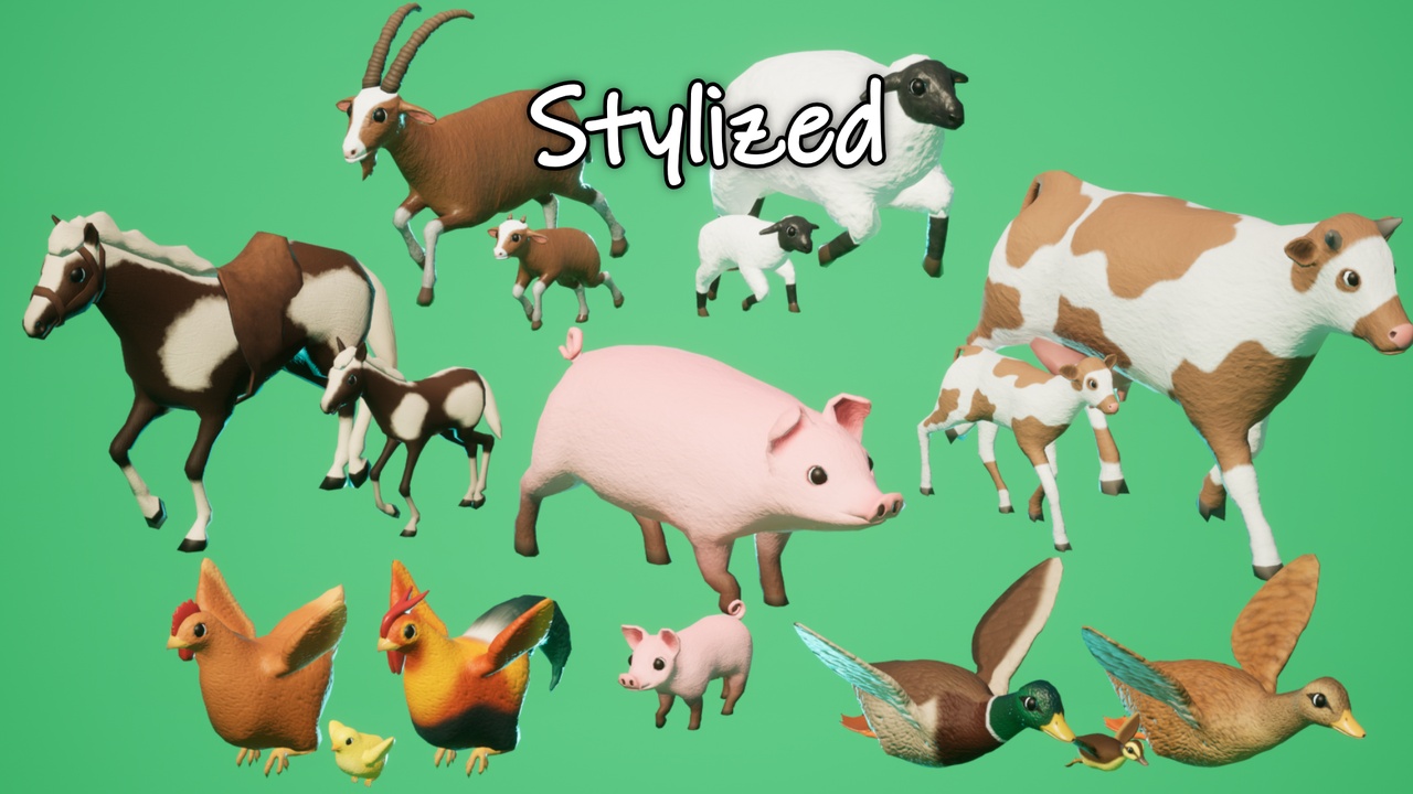 Media 1 for listing SI - Animated Farm Animals Pack