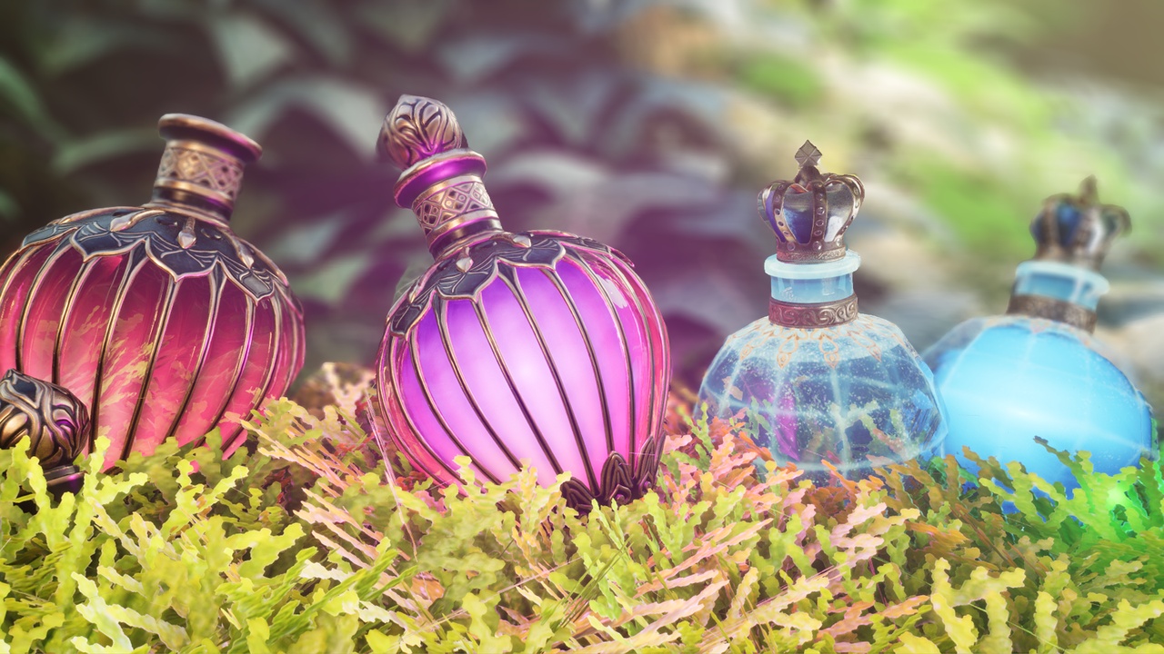 Media 1 for listing 15 Mystical Potions w/animated liquids + drinking