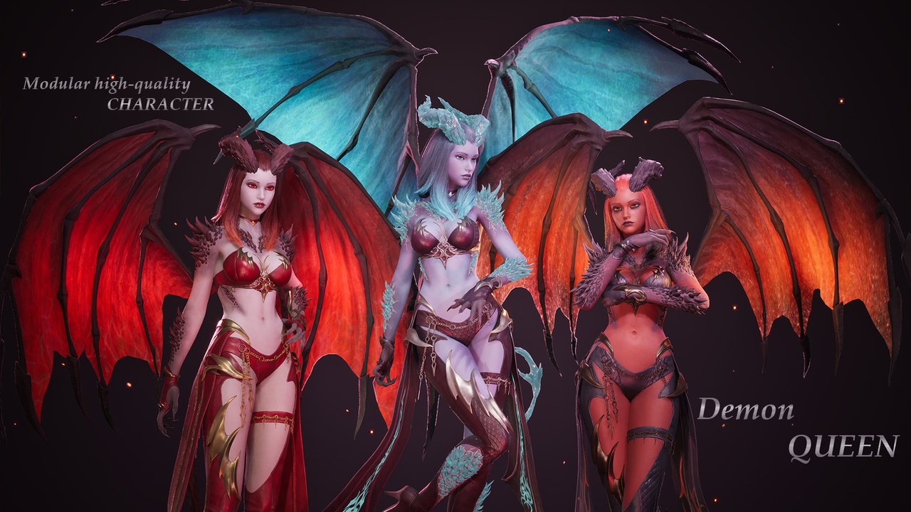 Media 1 for listing Demon Queen | Modular Character | Low poly