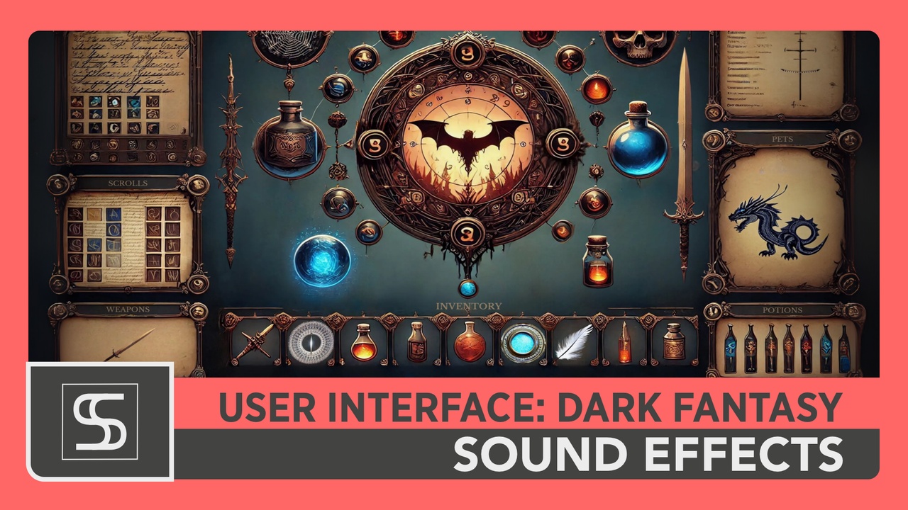 Media 1 for listing User Interface: Dark Fantasy Sound Effects Pack