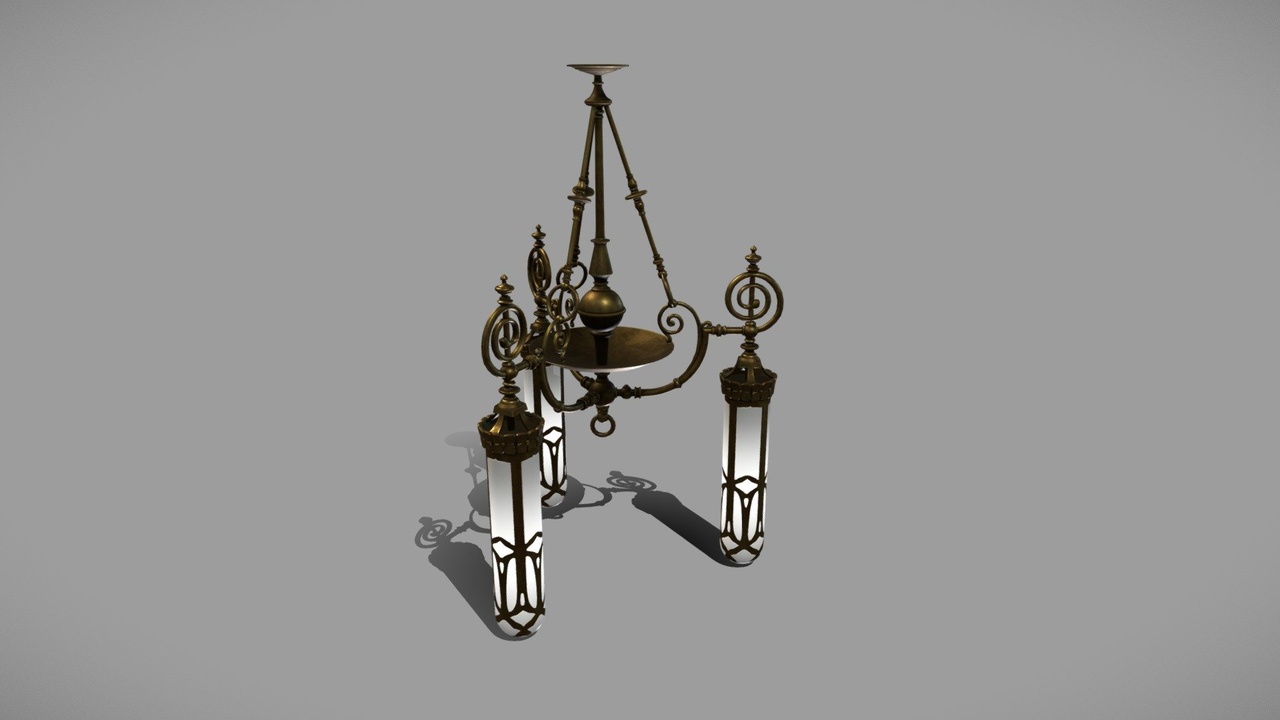 Media 1 for listing Gothic Bronze Chandelier "SHADOWLIGHT"