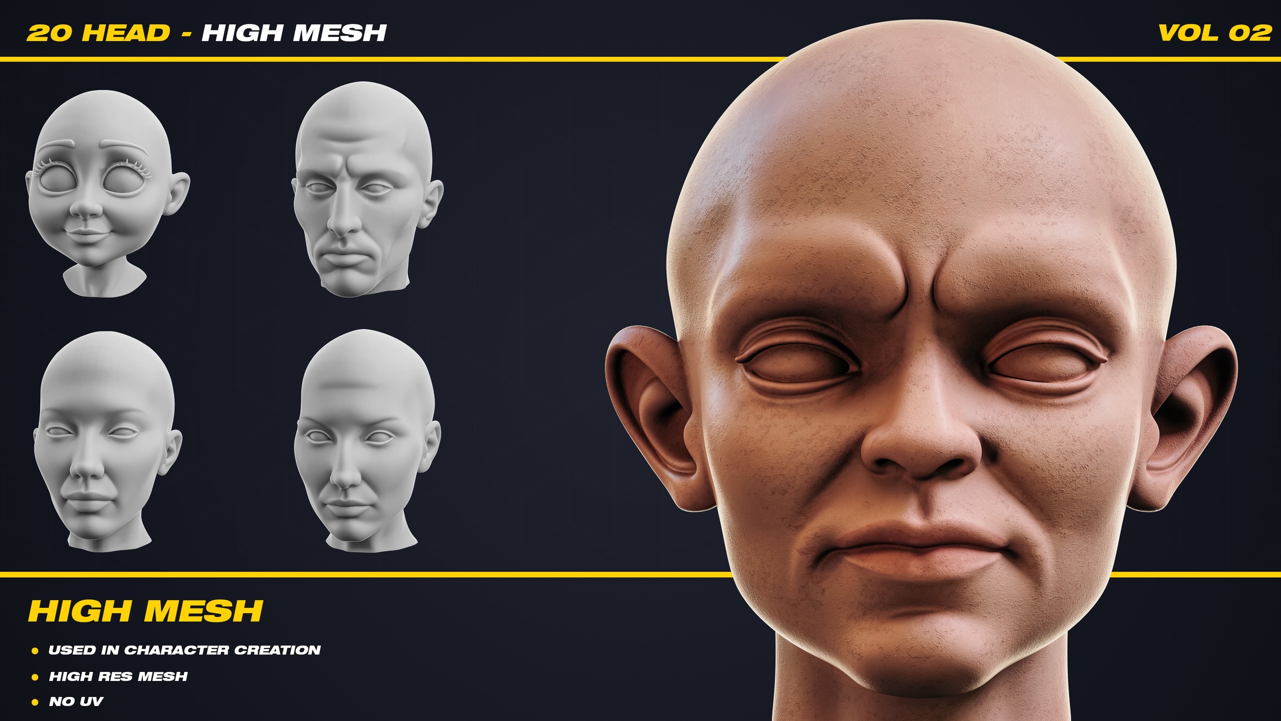 Media 1 for listing 20 Head - High Mesh Vol 02