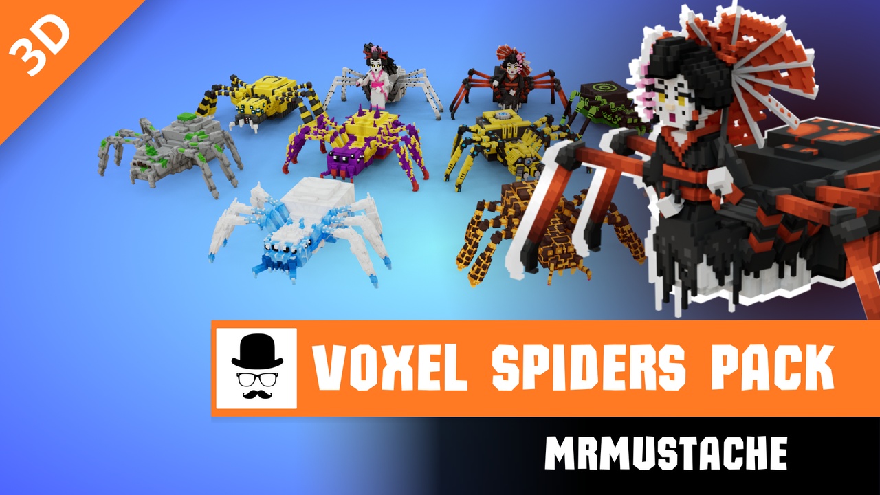 Media 1 for listing Voxel Spider Creatures Pack