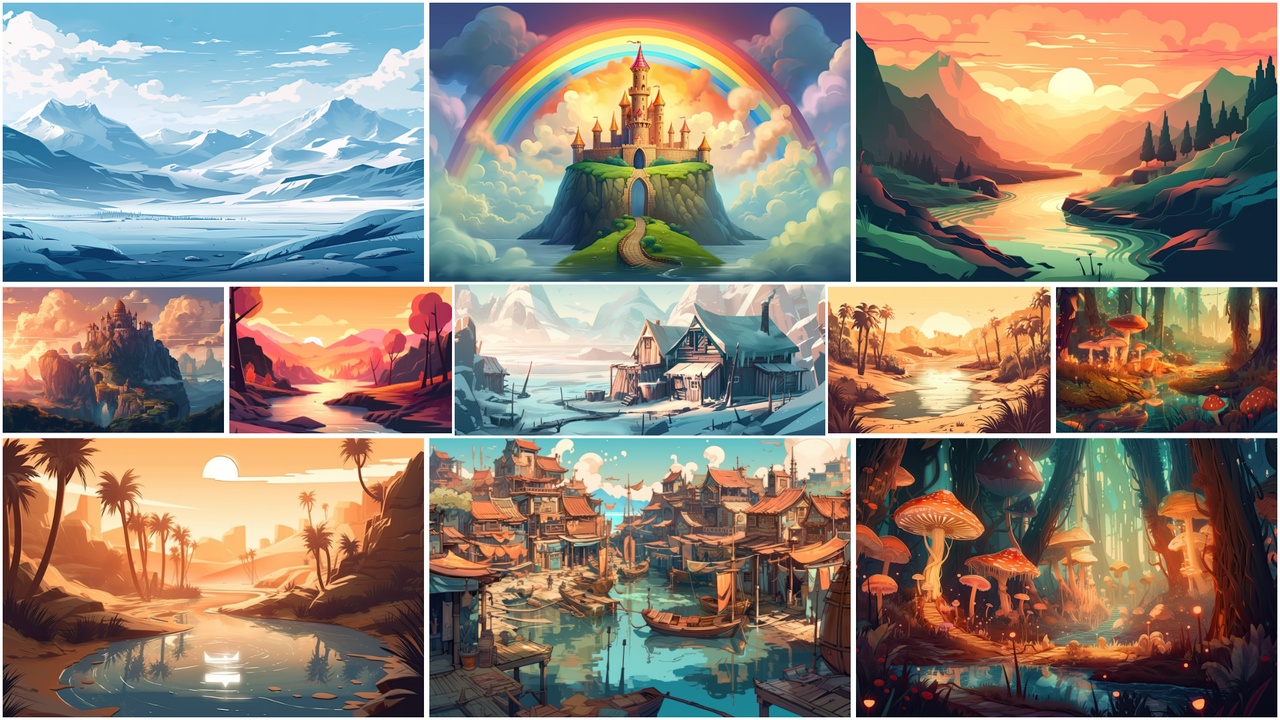Medium 1 für Eintrag BACKGROUND - Stylized Landscape 01