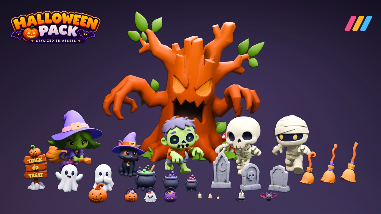 Media 1 for listing Stylized Halloween Asset Pack
