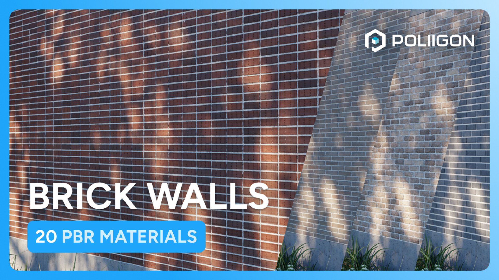 Photorealistic Brick Wall Materials - Collection of 20 Texture Sets at ...