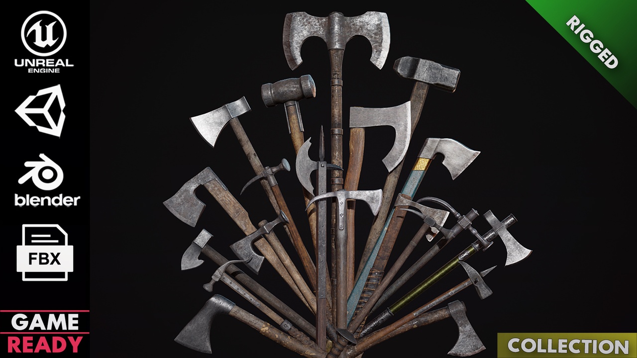 Media 1 for listing Medieval Weapon - Axes and Hammers