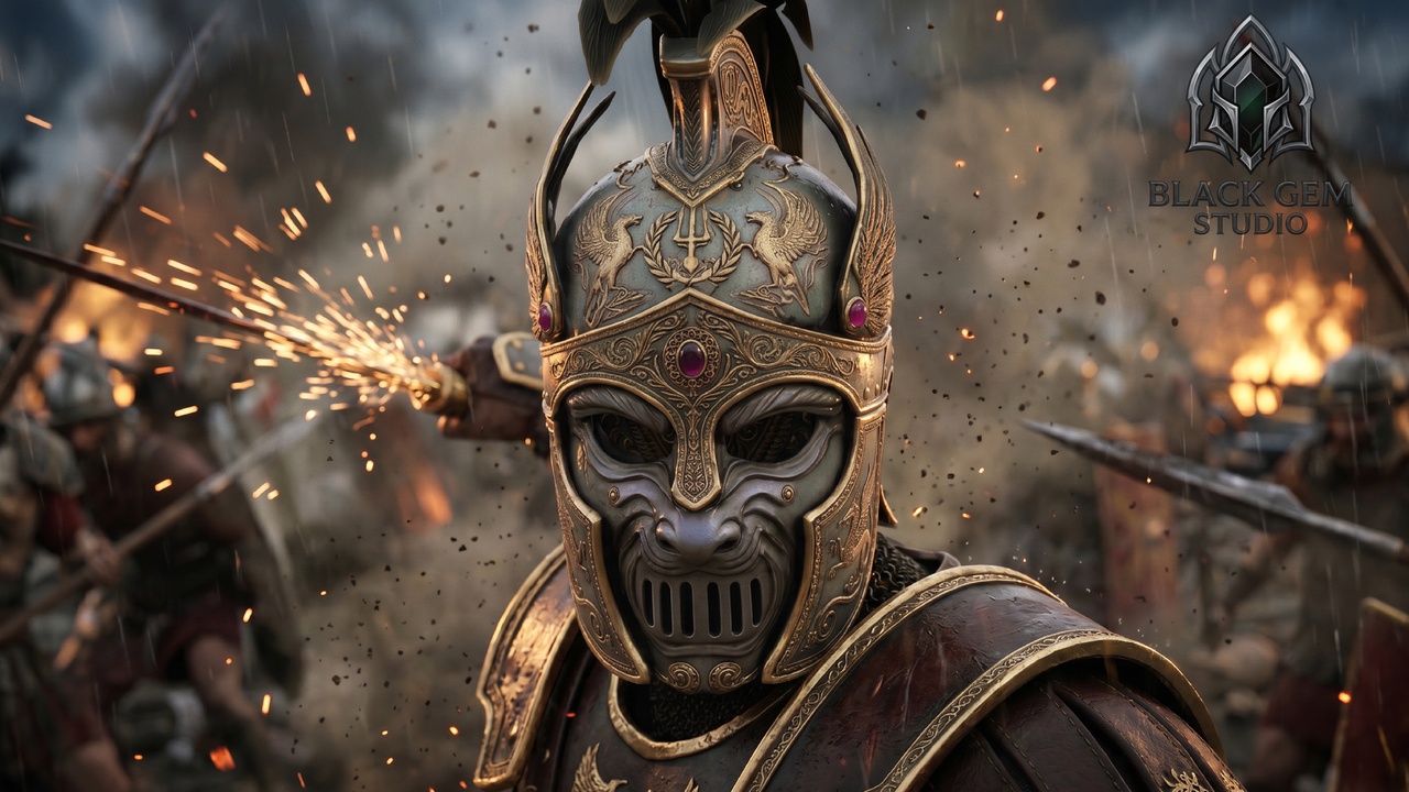 Media 1 for listing Ancient Greek Spartan Warrior Helmet Armor for Metahuman and Fantasy Games