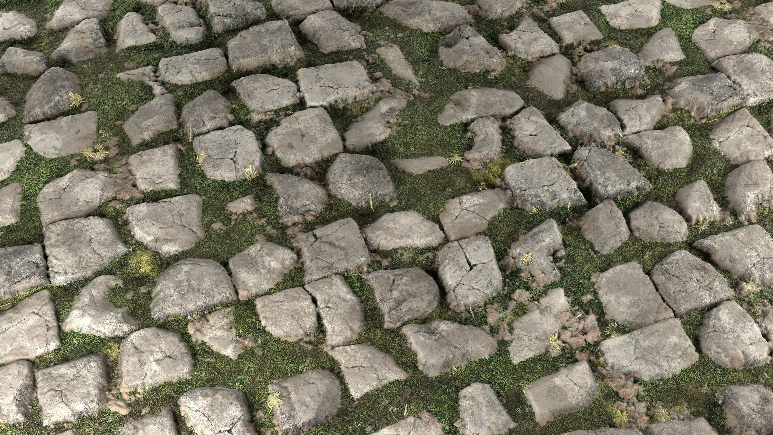 Media 1 for listing Mossy Cobblestones PBR Texture