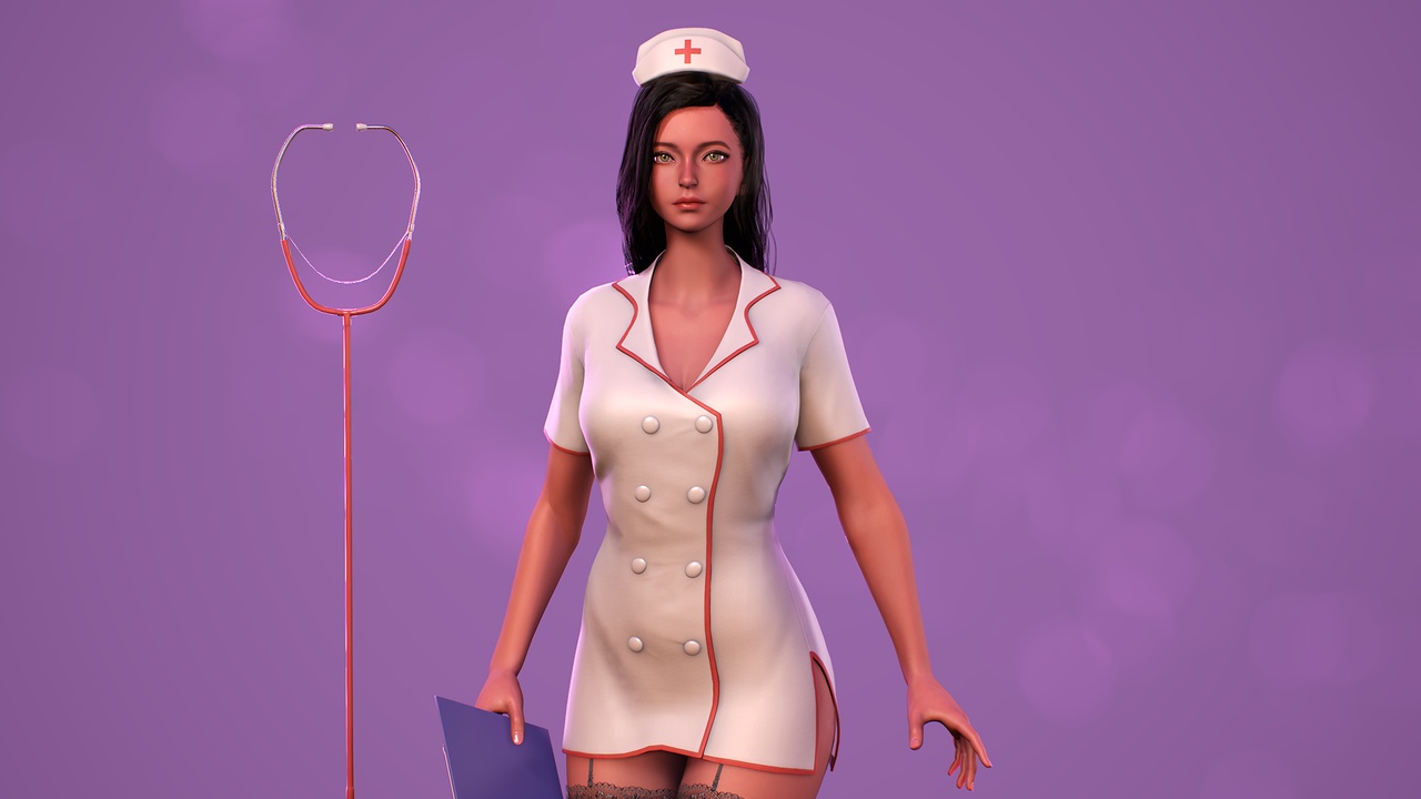 Media 1 for listing Nurse - Stylized RPG Shooter Modern Casual Realistic Modular Character