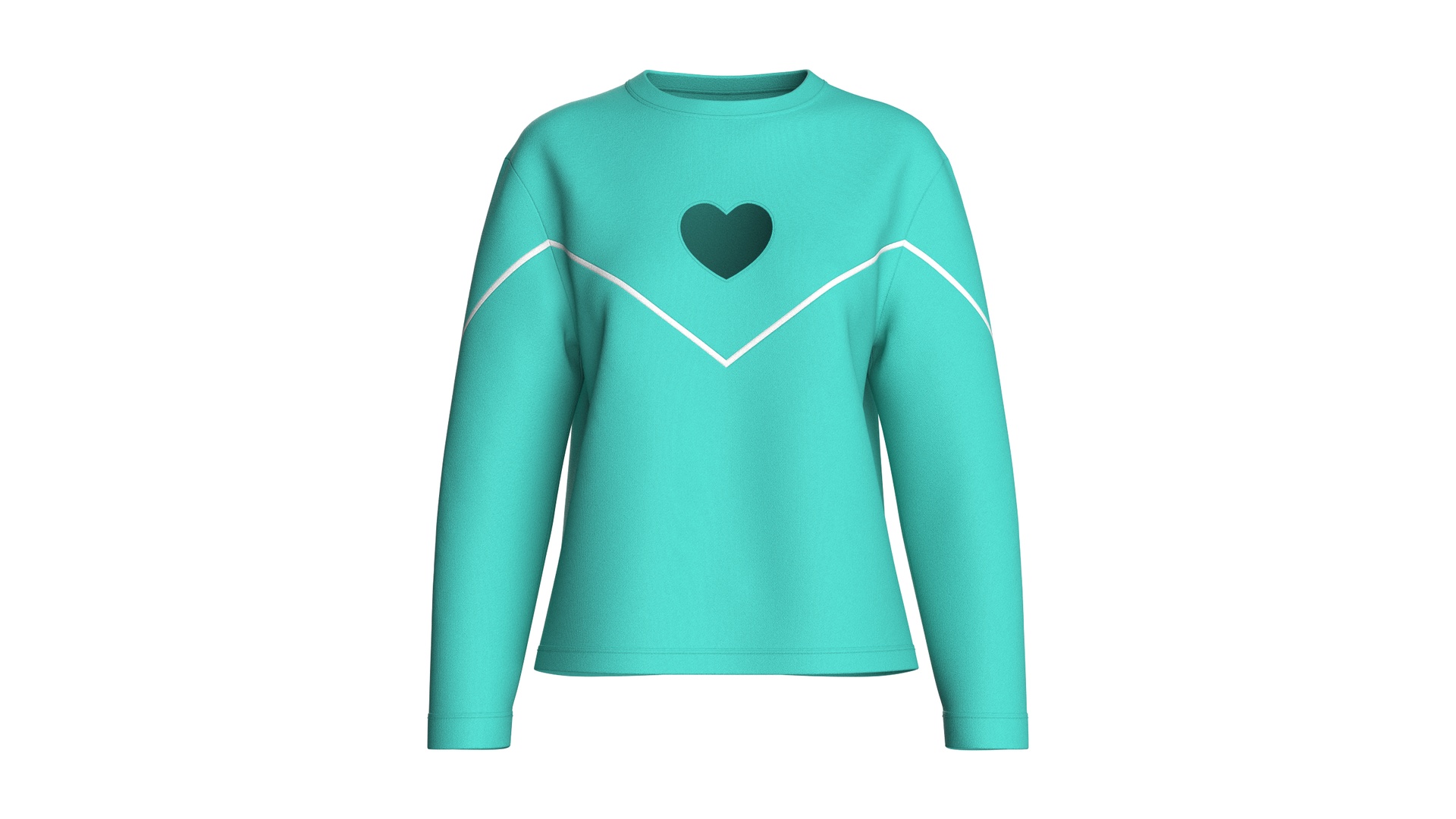 Media 1 for listing Girls Heart Cut - Out Sweatshirt | High Poly