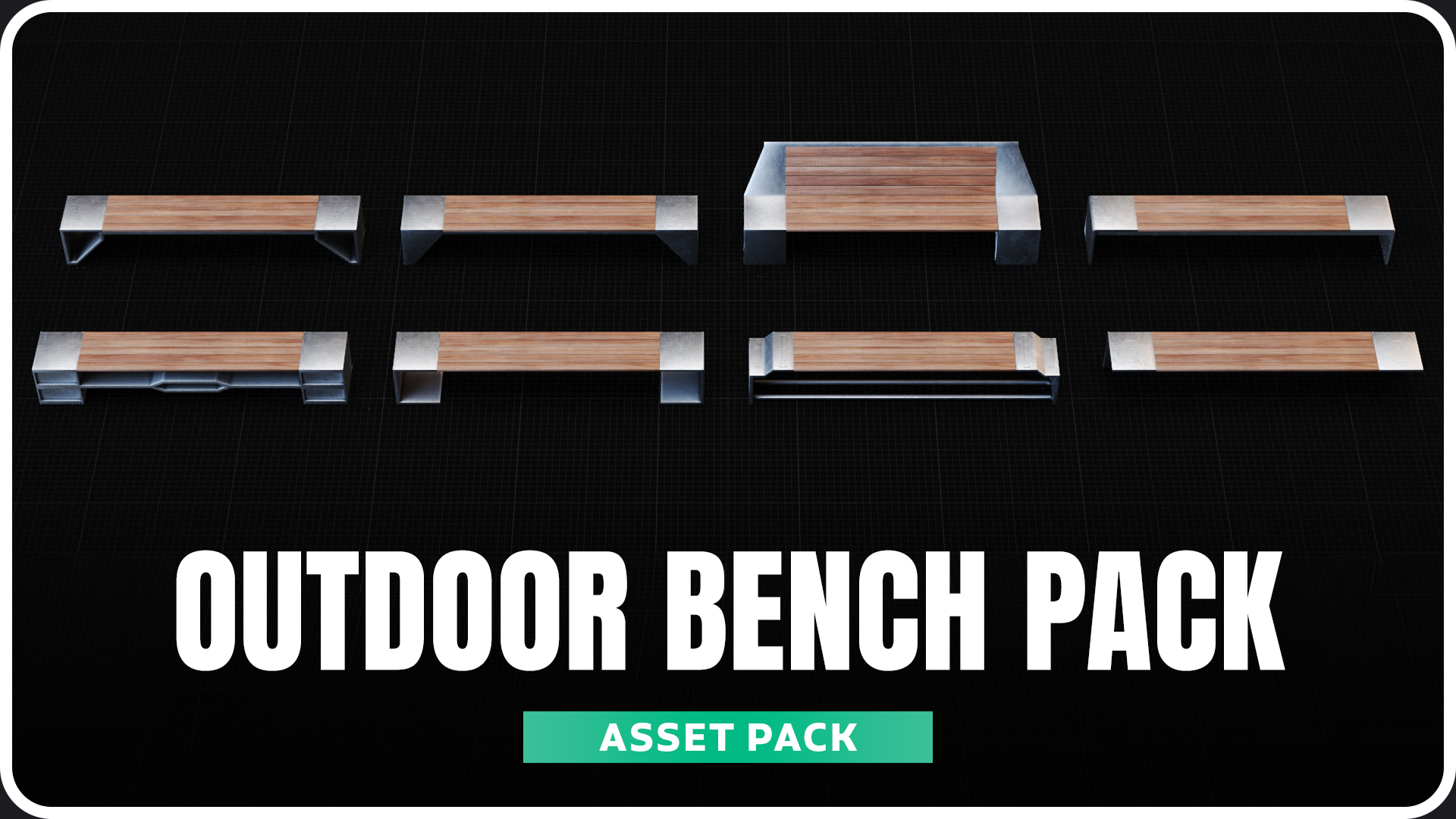 Low Polygon Bench Pack – Optimized Urban Props Collection | Fab