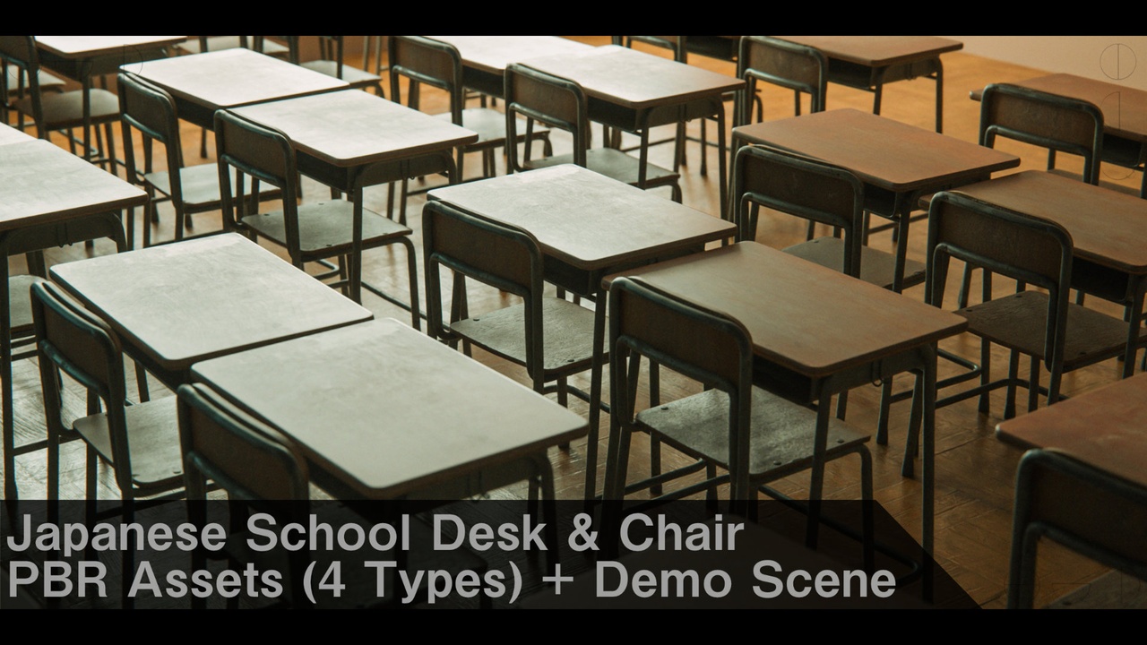 Media 1 for listing Japanese School Desk and Chair