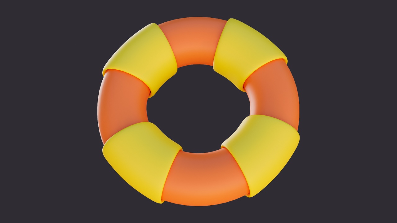 Media 1 for listing Low Poly Swim Ring