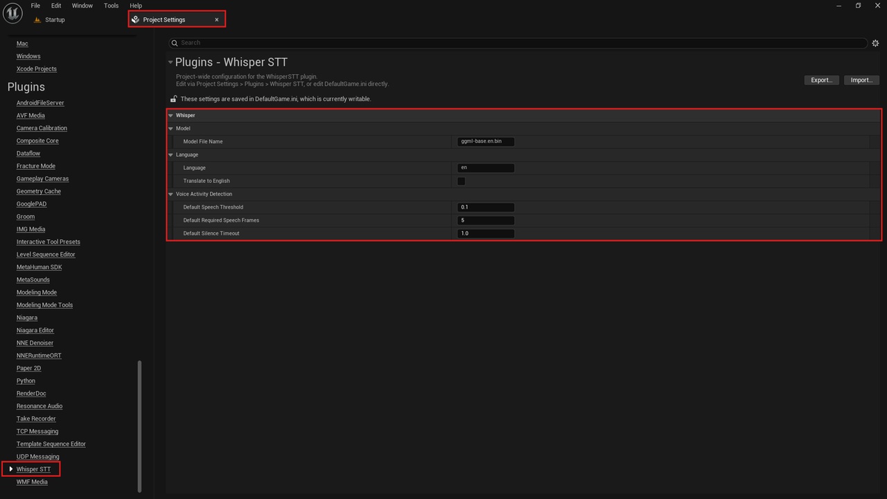 Media 1 for listing WhisperSTT | Speech To Text System For Unreal Engine 5