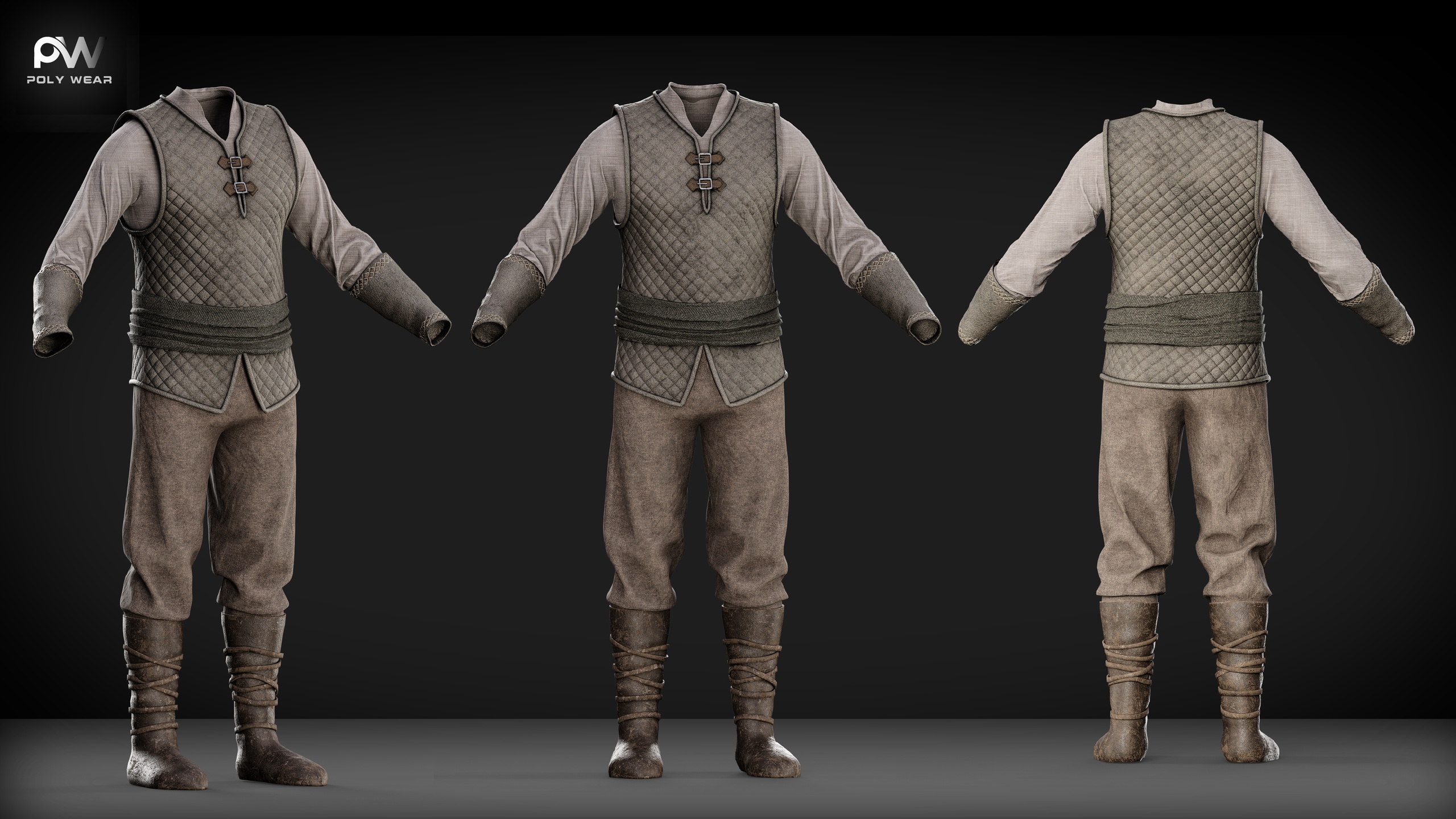 Media 1 for listing Medieval Parametric Resizable Outfit For Metahuman