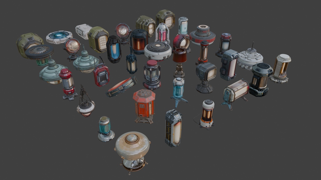 Media 1 for listing Sci-Fi Lamps Set