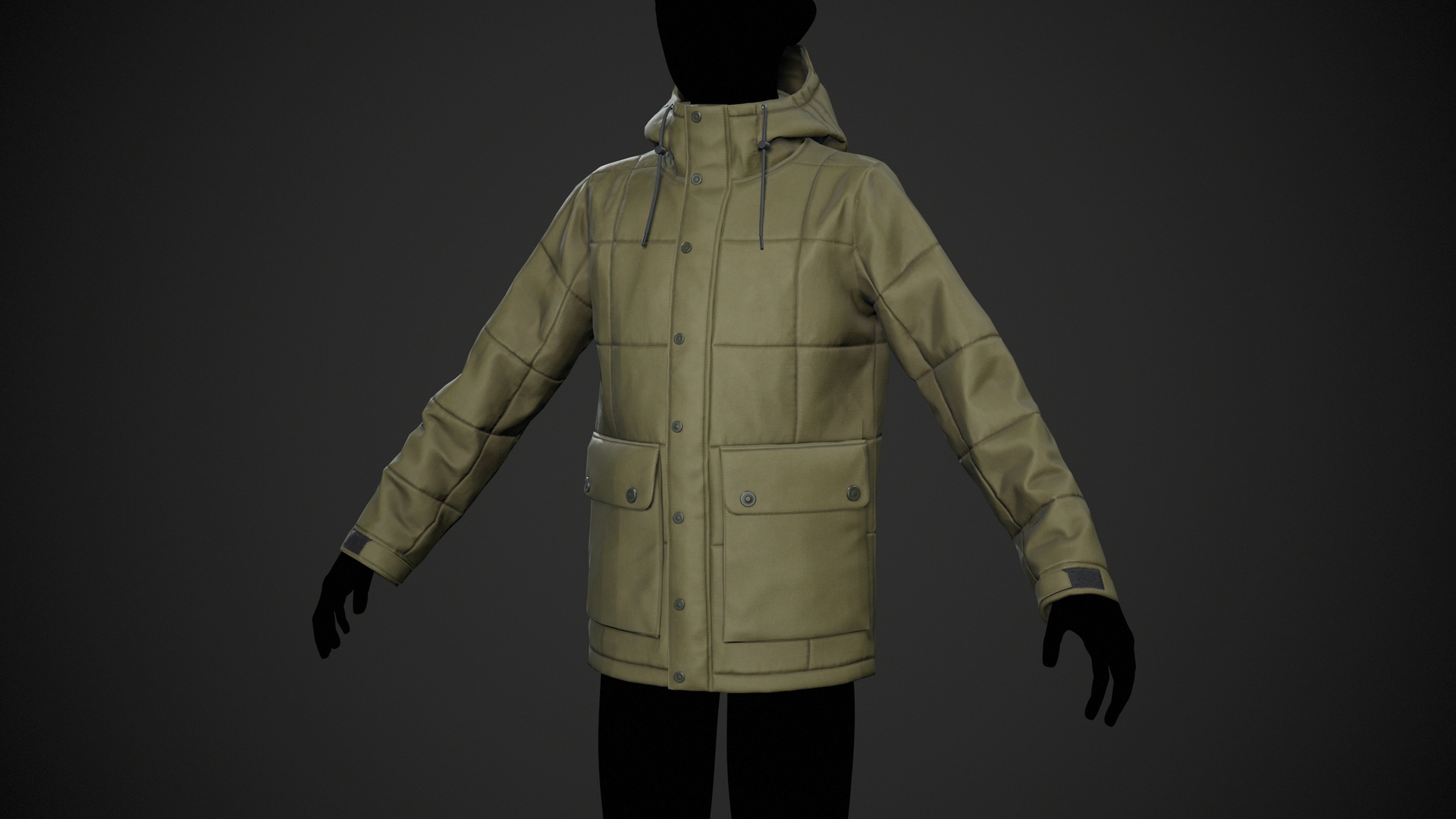 Media 1 for listing light Green Winter Jacket Style 1