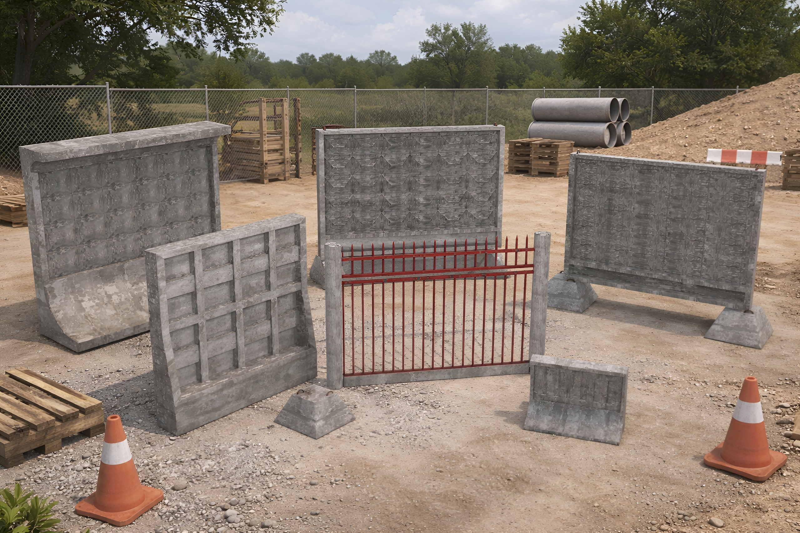 Media 1 for listing modular metals and Concrete fence