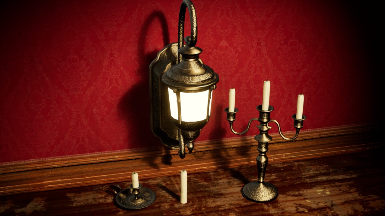 Media 1 for listing Victorian Light Props – Game Ready Asset Pack