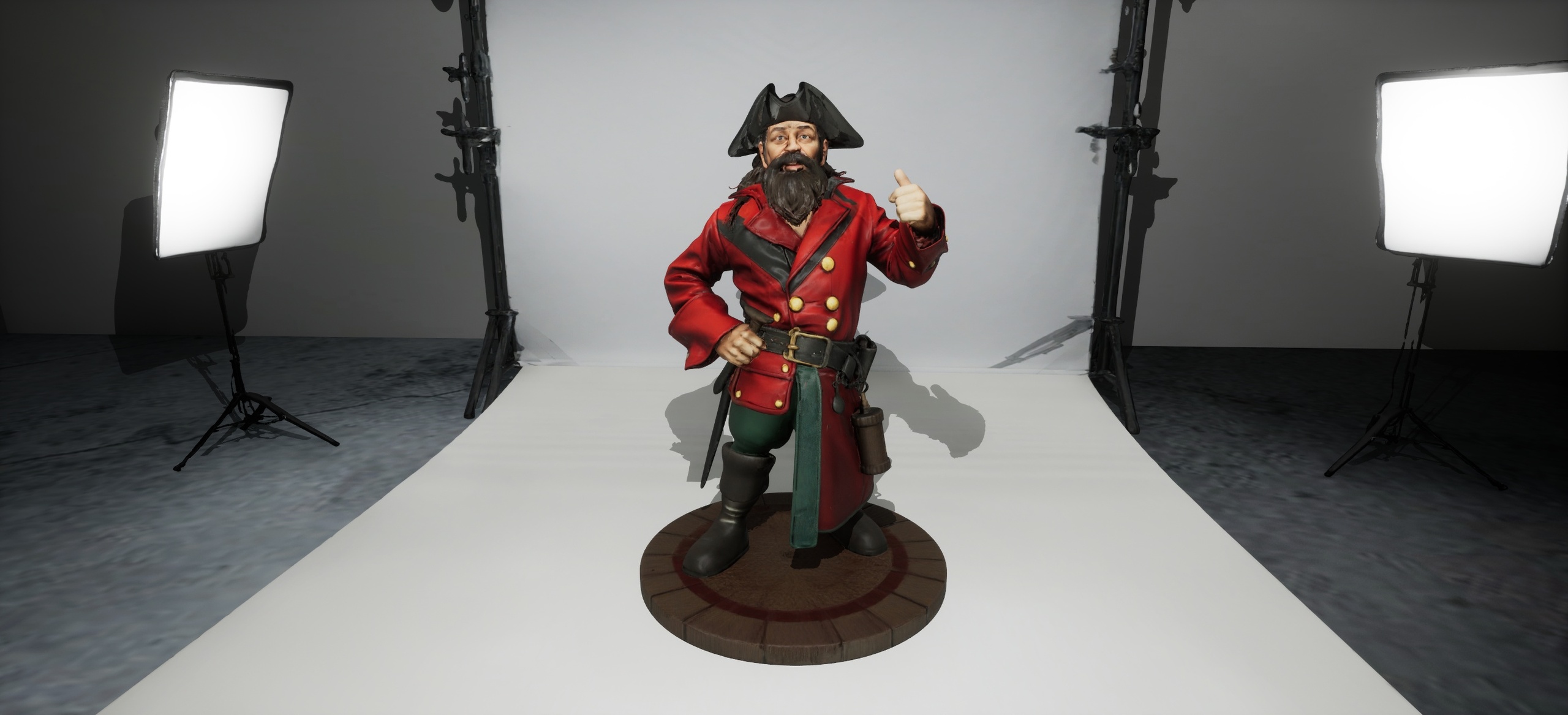 Media 1 for listing Pirate Character Stood On Base - Prop
