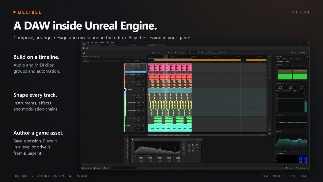 Media 1 for listing Decibel: DAW for Unreal Engine