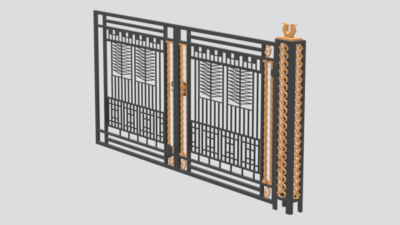 Media 1 for listing European Iron Garden Gate Components 3D Model