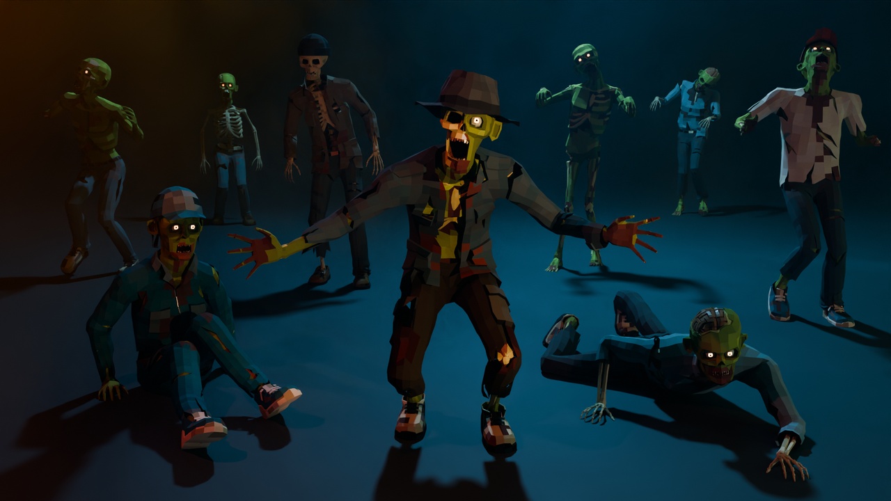 Media 1 for listing Zombie Man Modular Pack Low-Poly Stylized