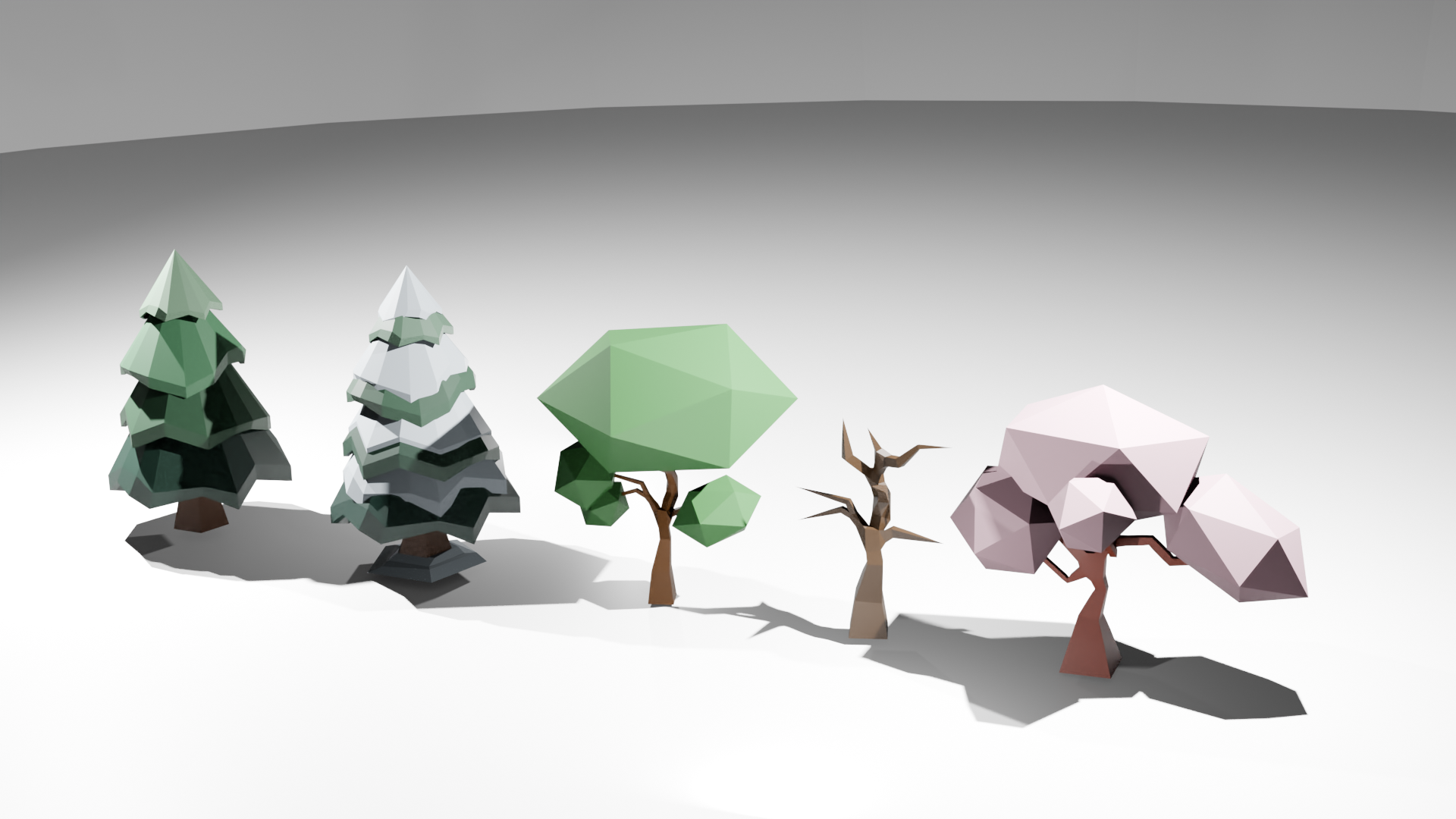 Low Poly Tree Pack – Stylized 3D Models (GLTFGLB/FBX) | Fab