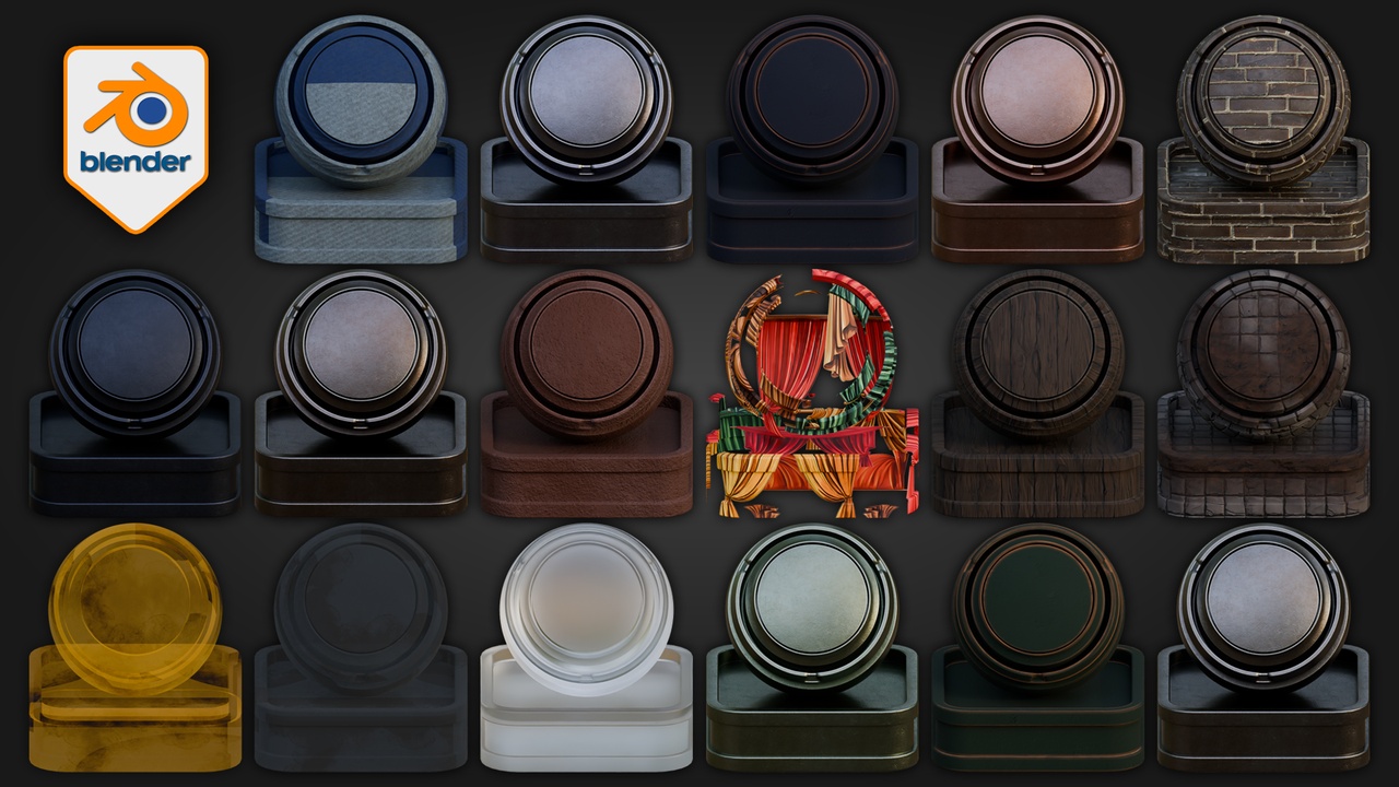 Media 1 for listing Victorian Shader Pack for Blender 5 Cycles