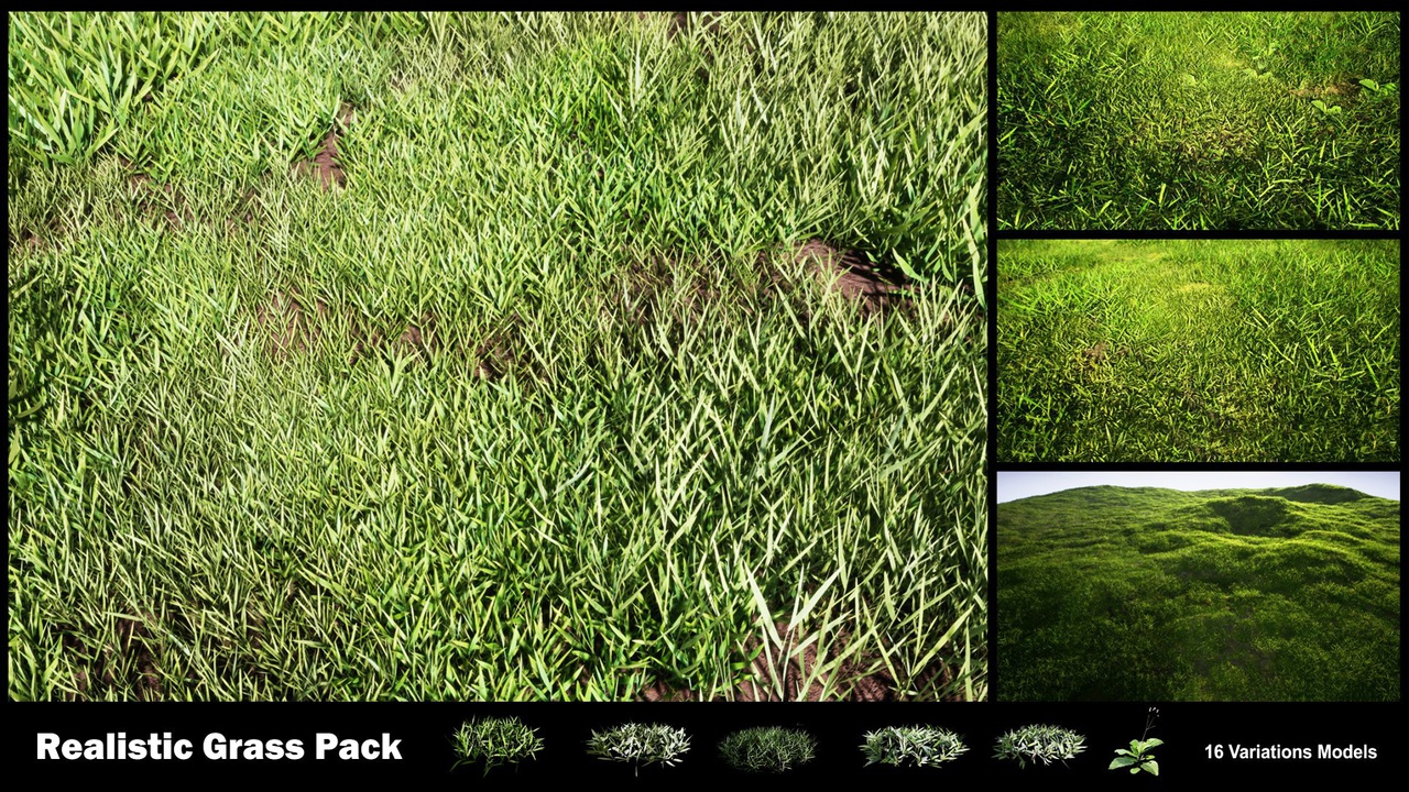 Realistic Grass Pack 01 제품 등록을 위한 미디어 1개