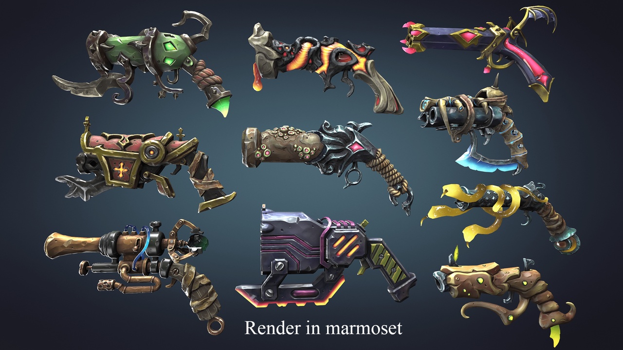 Media 1 for listing Fantasy pistols
