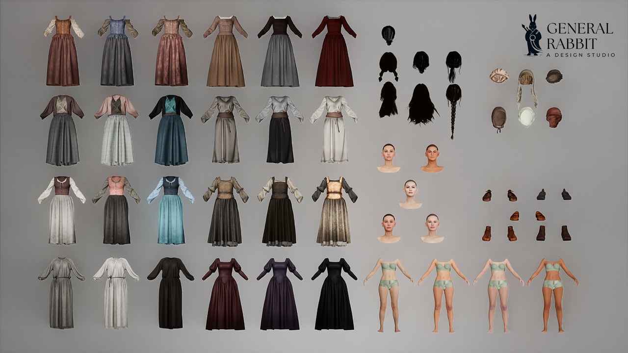 Media 1 for listing Modular Medieval NPC-Female-MetaHuman-compatible