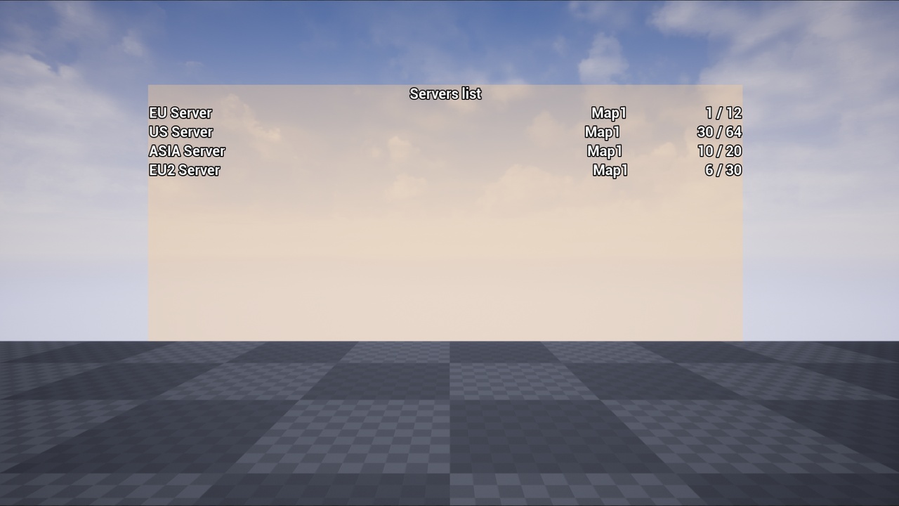 Media 1 for listing Multiplayer Server Browser - Master Server - Server Listing