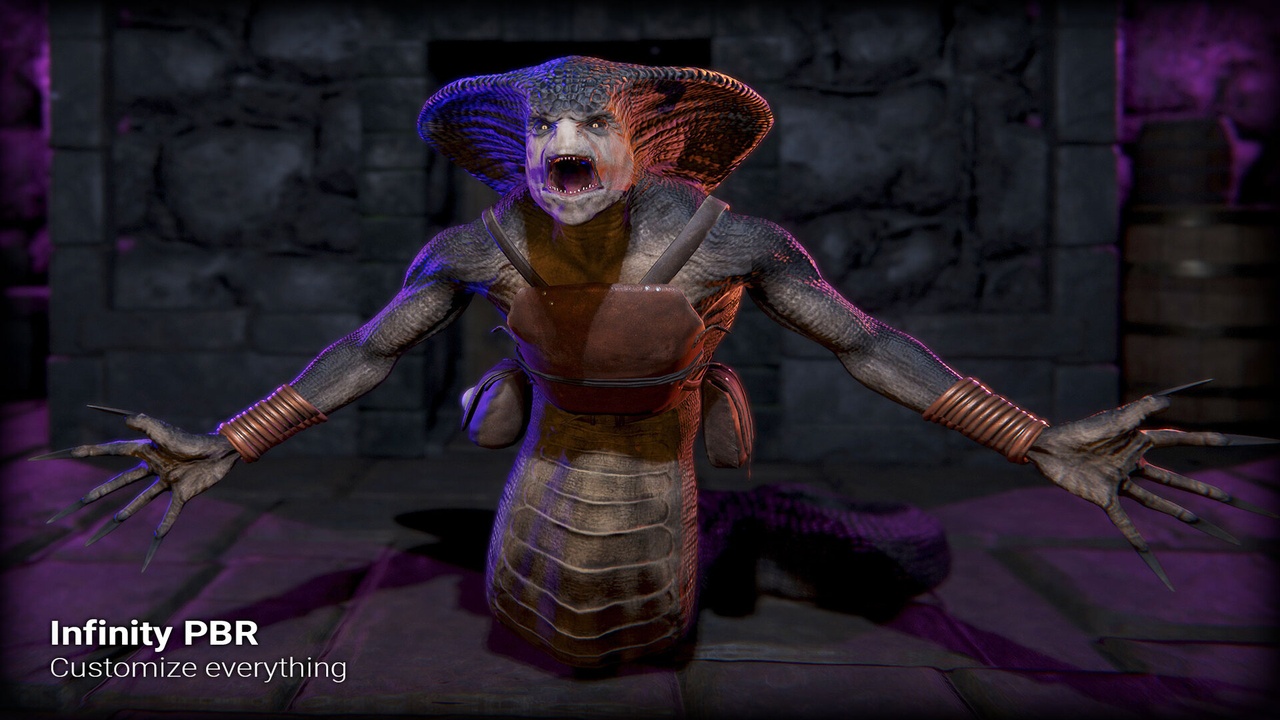 Media 1 for listing Serpent Warrior - Snake, Naga, RPG Character Pack - Fantasy RPG