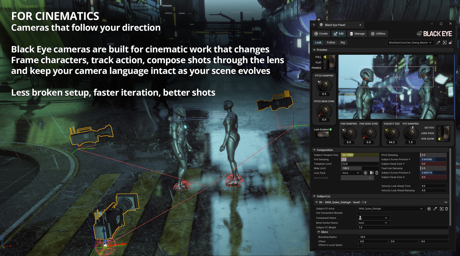 出品Black Eye Camera - Powerful Procedural Camera System for Gameplay and Cinematicsのメディア1