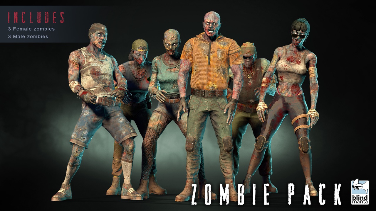 Zombies Pack 01 제품 등록을 위한 미디어 1개