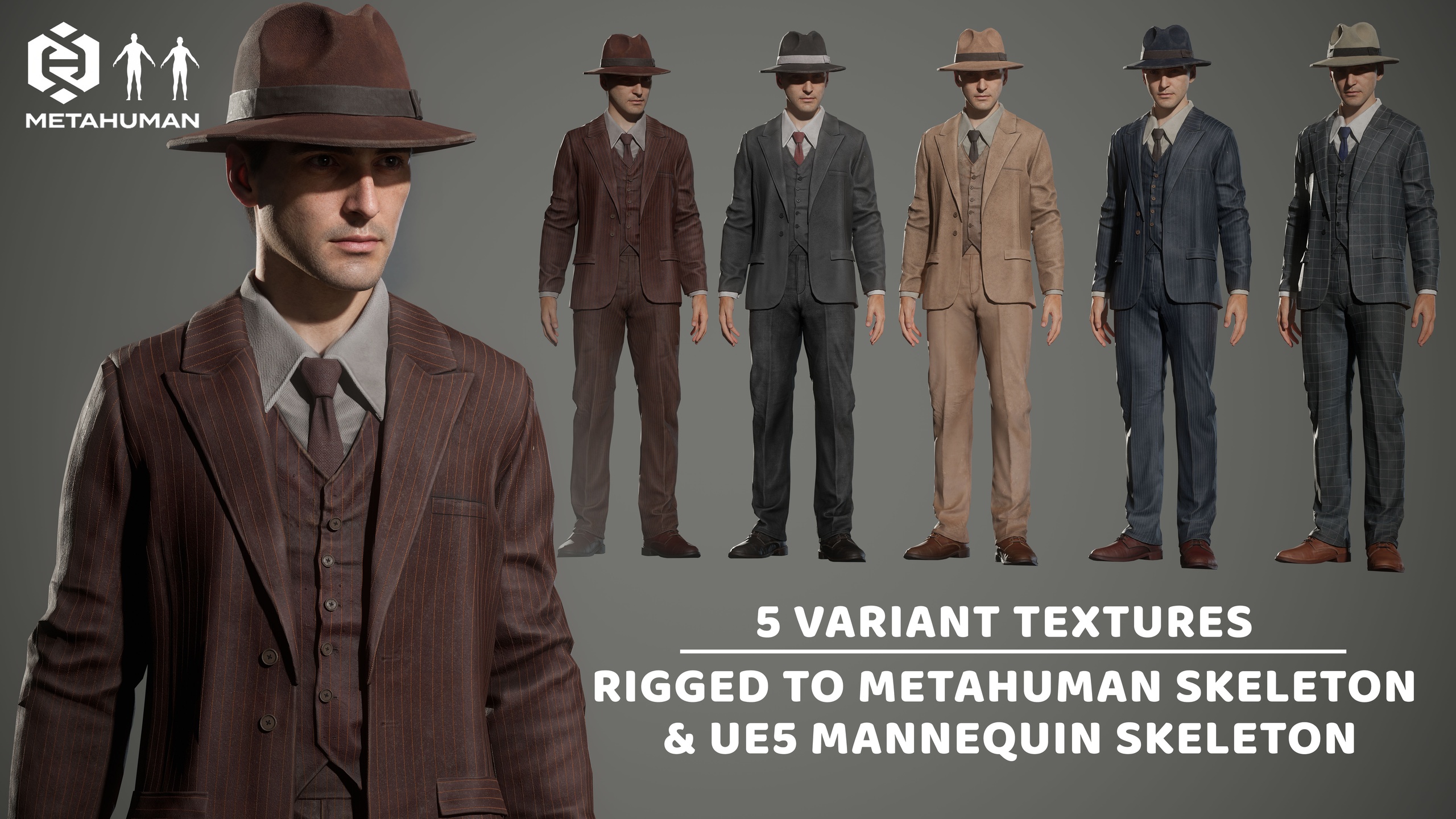 Media 1 for listing Formal Classic Suit - Resizable Outfit MetaHuman