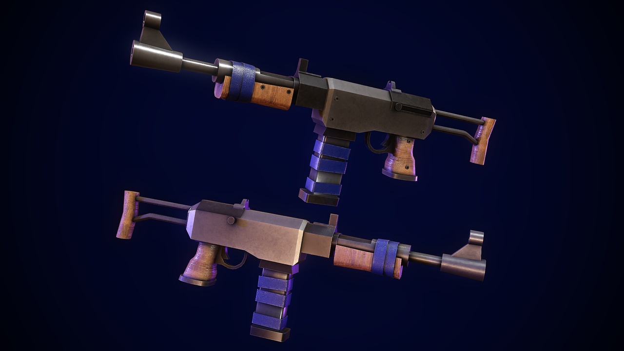 Media 1 for listing Stylized Low Poly SMG – Game Ready Weapon Asset