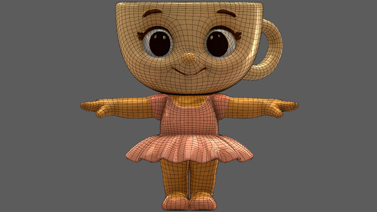 Media 1 for listing ballerina cappuccina Low-poly 3D model